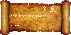 Kürschner Emese névjegykártya